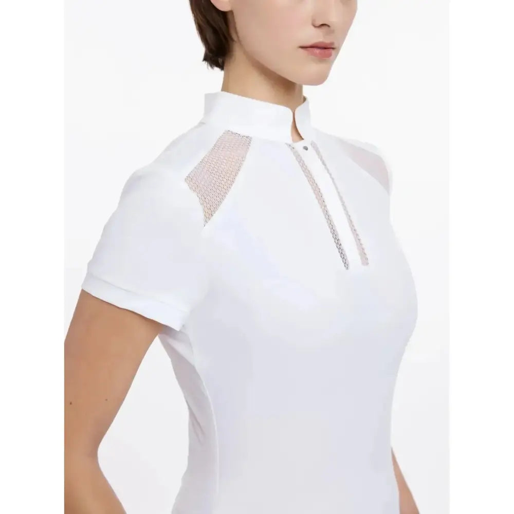 Lemieux Camille Short Sleeve Show Shirt White-Show Shirts-Lemieux-UK 10-White-Horsey Shopping