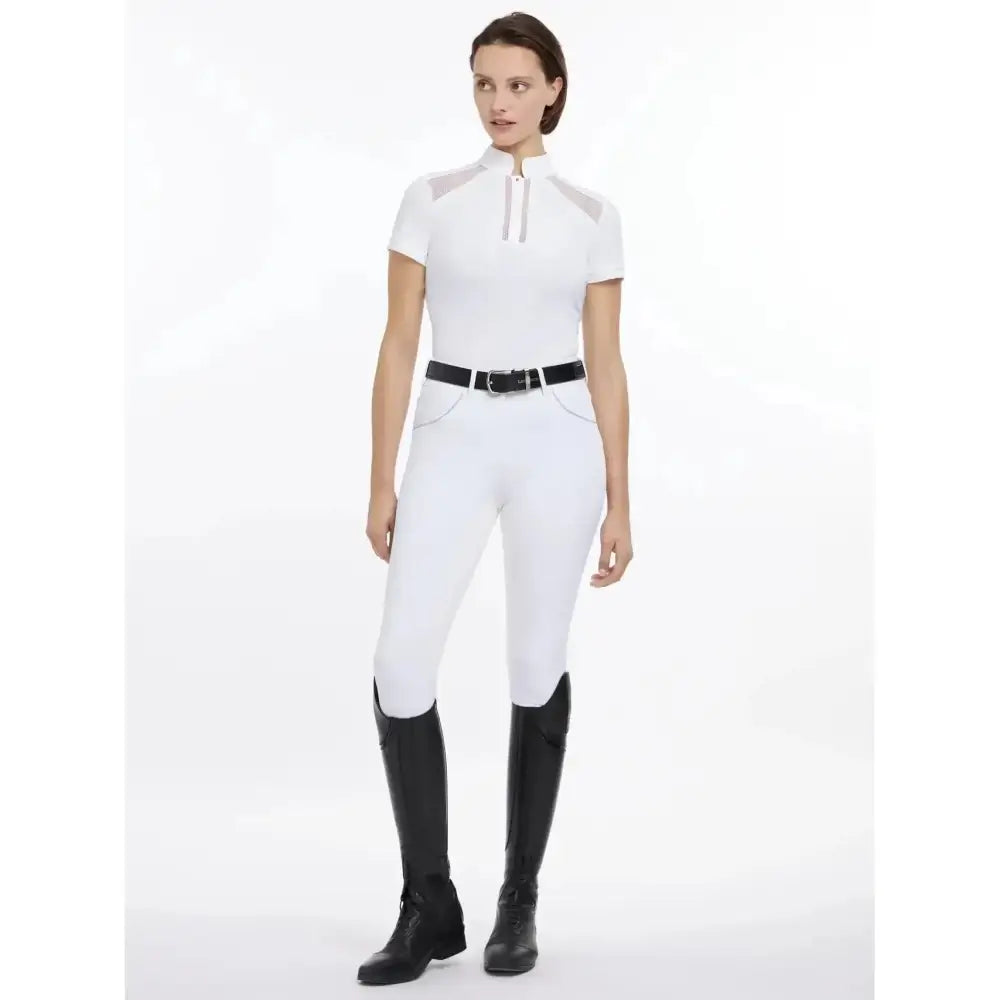 Lemieux Camille Short Sleeve Show Shirt White-Show Shirts-Lemieux-UK 10-White-Horsey Shopping