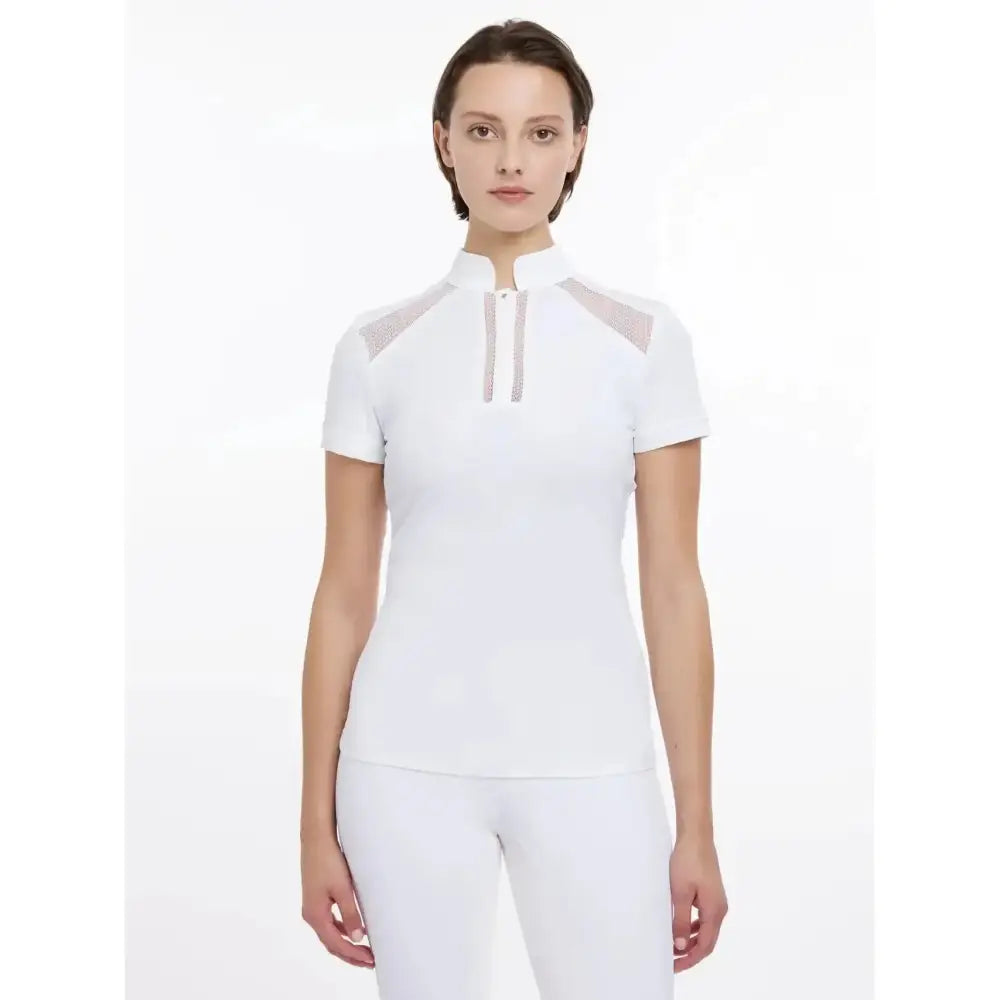 Lemieux Camille Short Sleeve Show Shirt White-Show Shirts-Lemieux-UK 10-White-Horsey Shopping