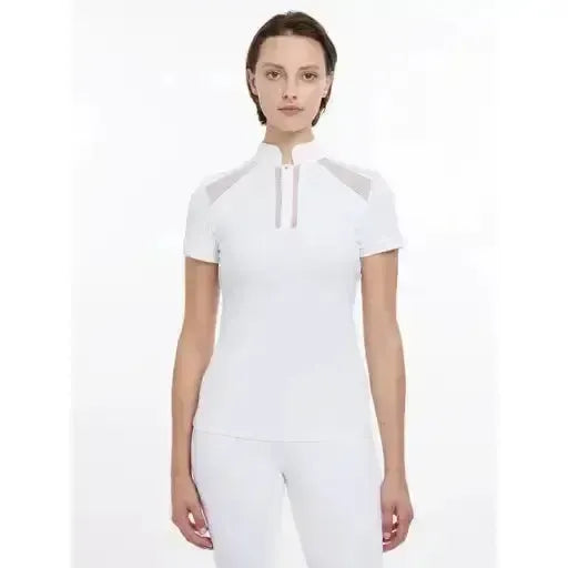 Lemieux Camille Short Sleeve Show Shirt White-Show Shirts-Lemieux-White-UK 6-Horsey Shopping