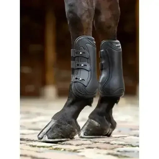 Lemieux Capella 3 Strap Tendon Boots Black-Tendon Boots-Lemieux-Black-Medium-Horsey Shopping