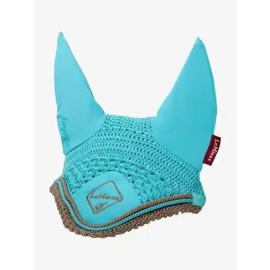 Lemieux Classic Fly Hood Azure-Horse Ear Bonnets-Lemieux-Medium-Azure-Horsey Shopping