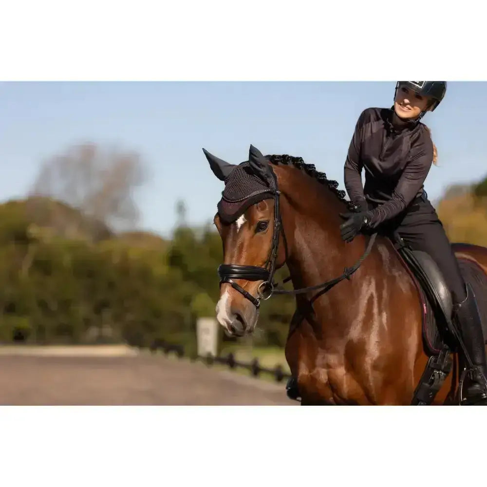 Lemieux Classic Fly Hood Cinder-Horse Ear Bonnets-Lemieux-Small-Cinder-Horsey Shopping