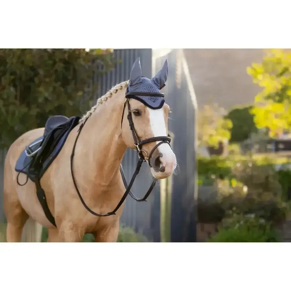 Lemieux Classic Fly Hood Jay Blue-Horse Ear Bonnets-Lemieux-Large-Horsey Shopping