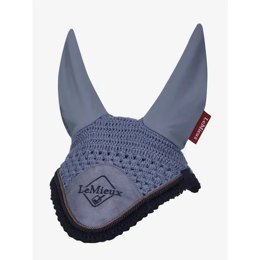 Lemieux Classic Fly Hood Jay Blue-Horse Ear Bonnets-Lemieux-Large-Horsey Shopping