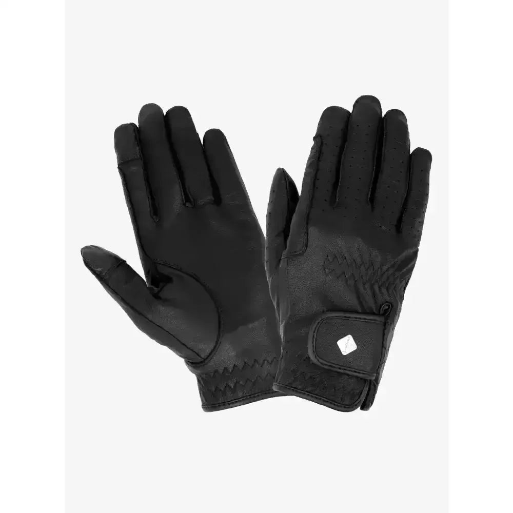 Lemieux Classic Leather Riding Gloves-Riding Gloves-Lemieux-Black-X Small-Horsey Shopping