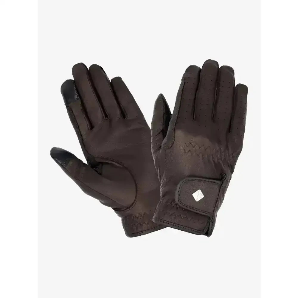 Lemieux Classic Leather Riding Gloves-Riding Gloves-Lemieux-Brown-X Small-Horsey Shopping