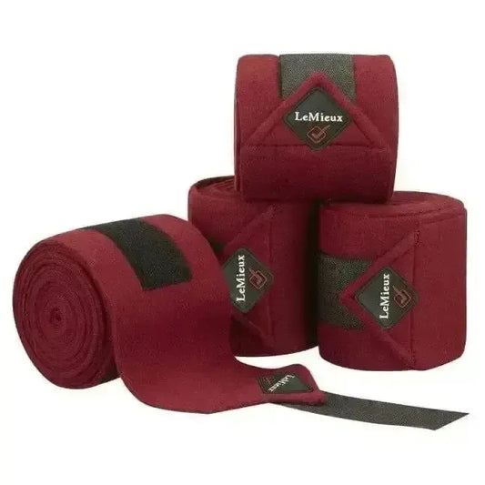 Lemieux Classic Polo Bandages Burgundy-Leg Bandages-Lemieux-Burgundy-Full (Set Of 4)-Horsey Shopping
