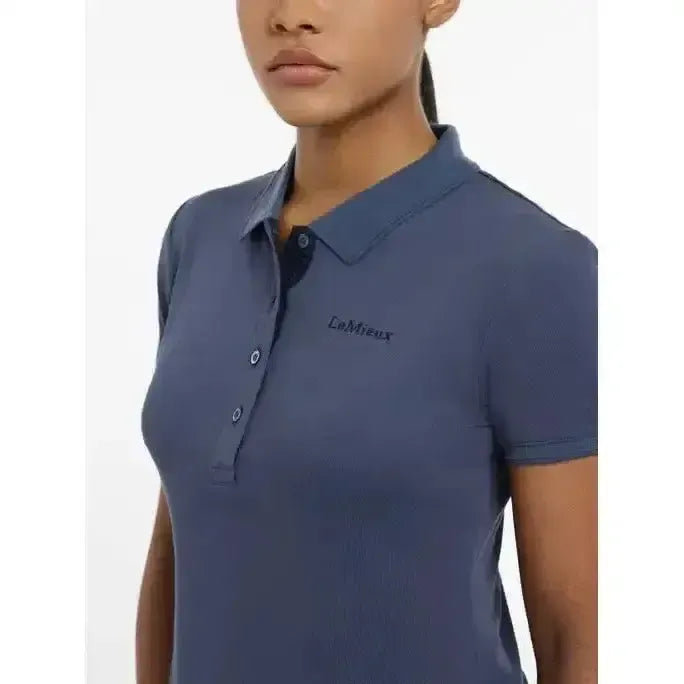 Lemieux Classique Polo Shirt Dusk Blue-Polo Shirts-Lemieux-Dusk Blue-UK 6-Horsey Shopping