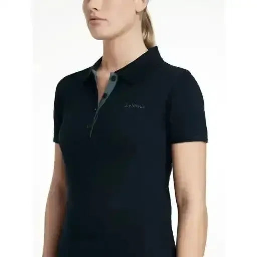 Lemieux Classique Polo Shirt Navy-Polo Shirts-Lemieux-Navy-UK 6-Horsey Shopping