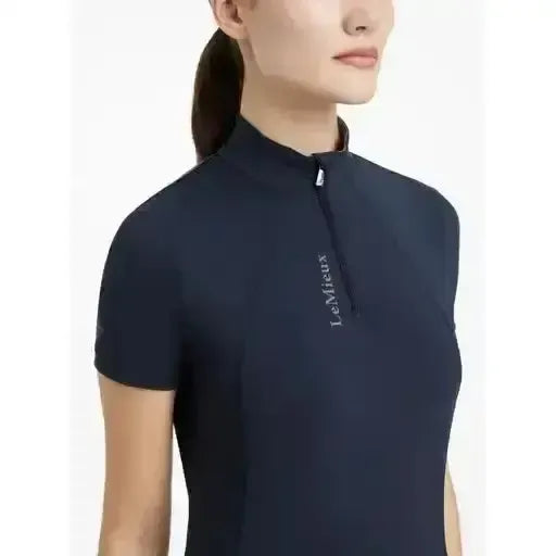 Lemieux Classique Short Sleeve Base Layer Navy-Base Layers-Lemieux-Navy-UK 6-Horsey Shopping