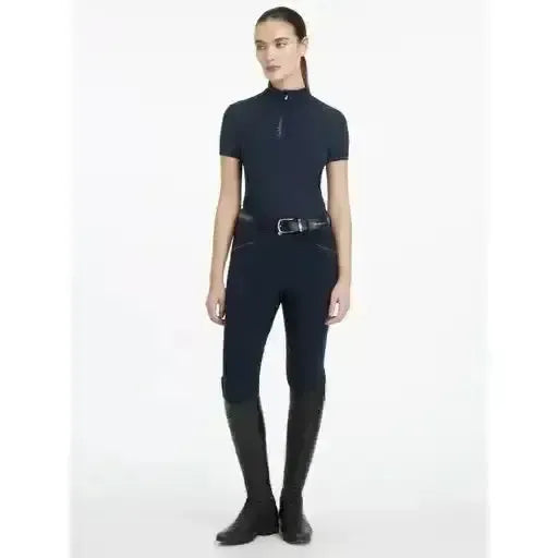 Lemieux Classique Short Sleeve Base Layer Navy-Base Layers-Lemieux-Navy-UK 6-Horsey Shopping