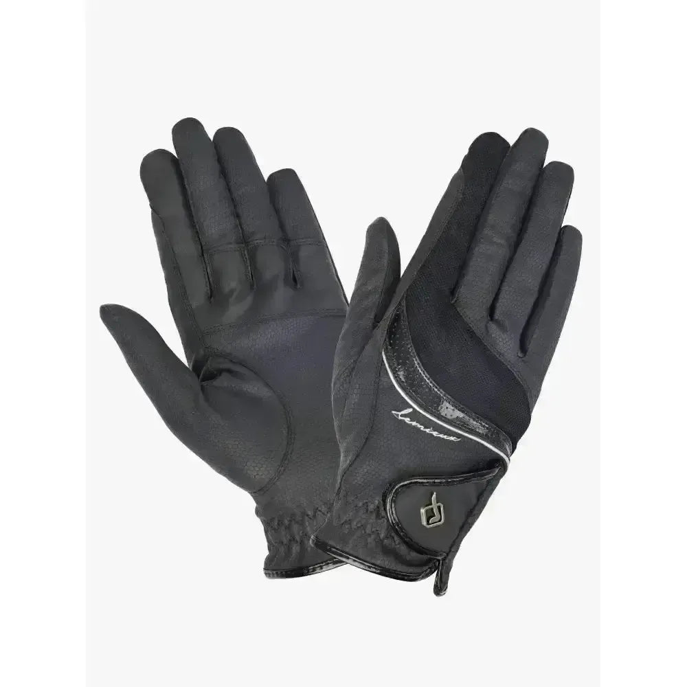 Lemieux Competition Gloves-Riding Gloves-Lemieux-Black-X Small-Horsey Shopping