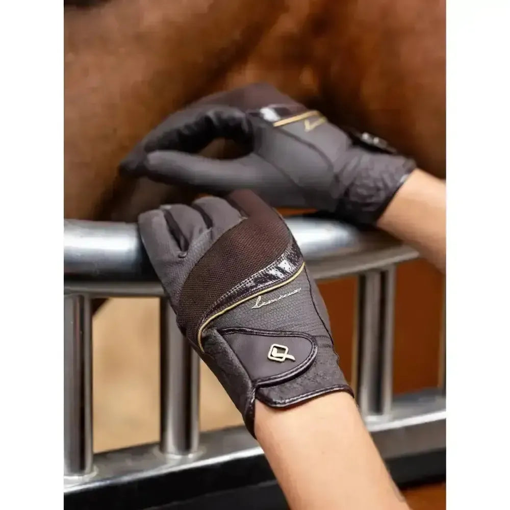 Lemieux Competition Gloves-Riding Gloves-Lemieux-Black-X Small-Horsey Shopping