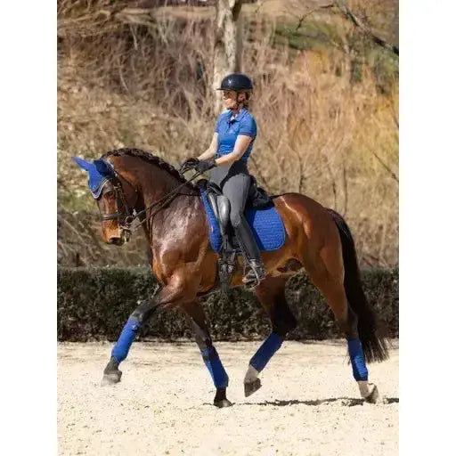 Lemieux Cotton Dressage Square Benetton-Dressage Saddle Pads-Lemieux-Large-Benetton Blue-Horsey Shopping