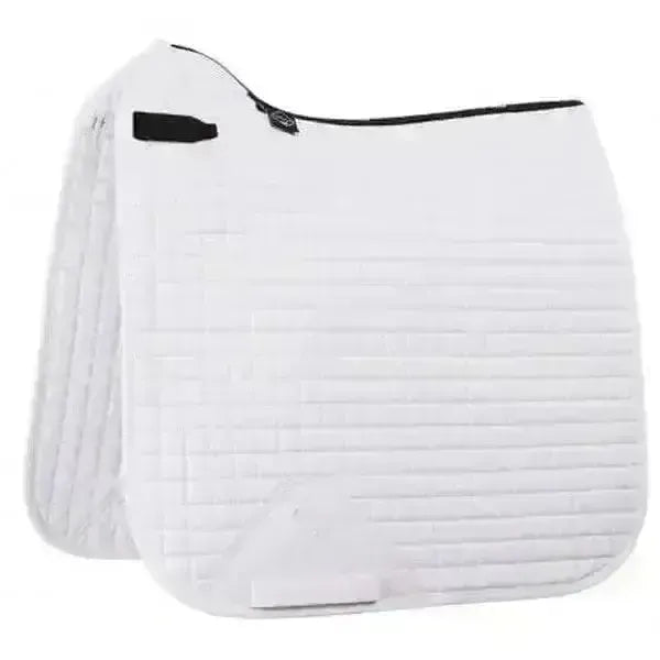 Lemieux Cotton Dressage Square White-Dressage Saddle Pads-Lemieux-Small/Medium-Horsey Shopping