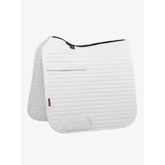 Lemieux Cotton Dressage Square White (Long Strap)-Dressage Saddle Pads-Lemieux-Large-White-Horsey Shopping