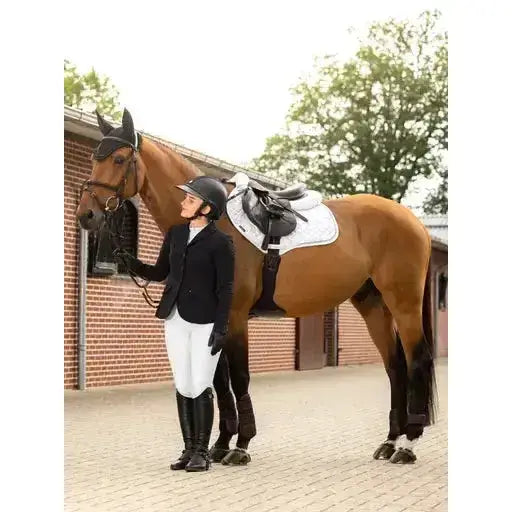 Lemieux Crystal Fly Hood Black-Horse Ear Bonnets-Lemieux-Medium-Black-Horsey Shopping