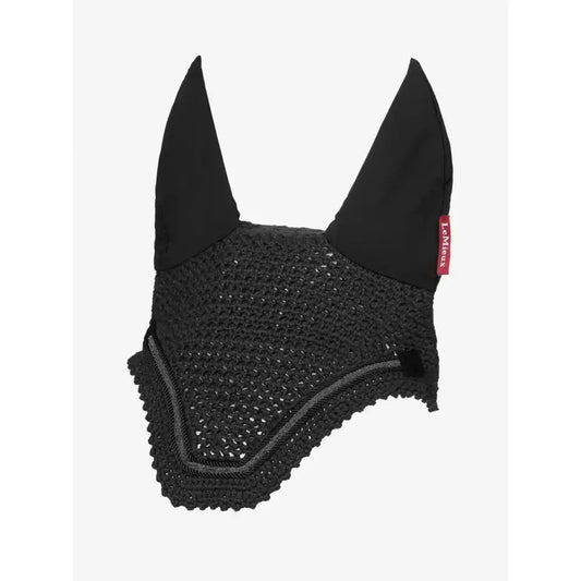 Lemieux Crystal Fly Hood Black-Horse Ear Bonnets-Lemieux-Medium-Black-Horsey Shopping