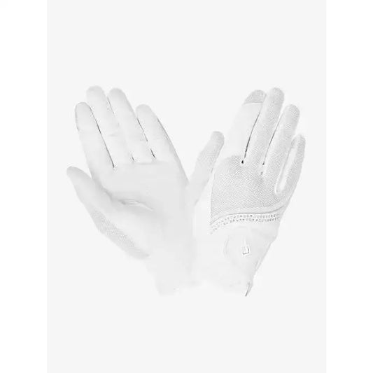 Lemieux Crystal Gloves White-Riding Gloves-Lemieux-X-Small-White-Horsey Shopping