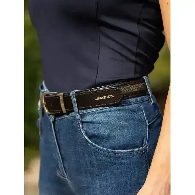 Lemieux Crystal Insert Belt Brown-Belts-Lemieux-X-Small-Brown-Horsey Shopping