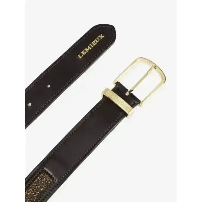 Lemieux Crystal Insert Belt Brown-Belts-Lemieux-X-Small-Brown-Horsey Shopping