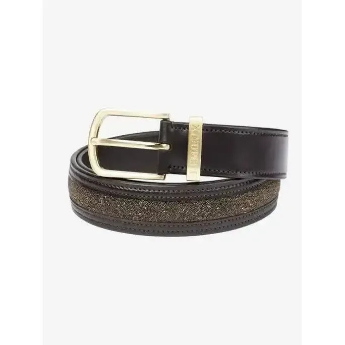 Lemieux Crystal Insert Belt Brown-Belts-Lemieux-X-Small-Brown-Horsey Shopping