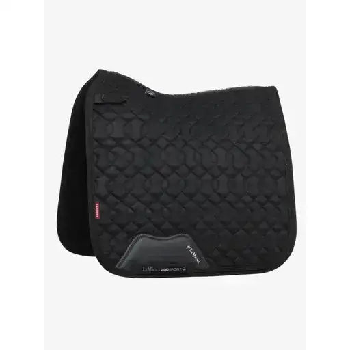 Lemieux Crystal Suede Dressage Square Black-Dressage Saddle Pads-Lemieux-Small/Medium-Black-Horsey Shopping