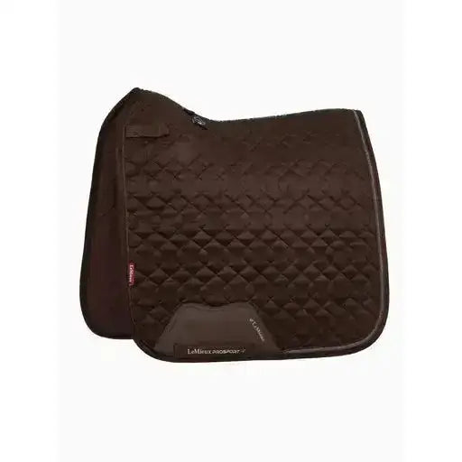 Lemieux Crystal Suede Dressage Square Brown-Dressage Saddle Pads-Lemieux-Small/Medium-Brown-Horsey Shopping
