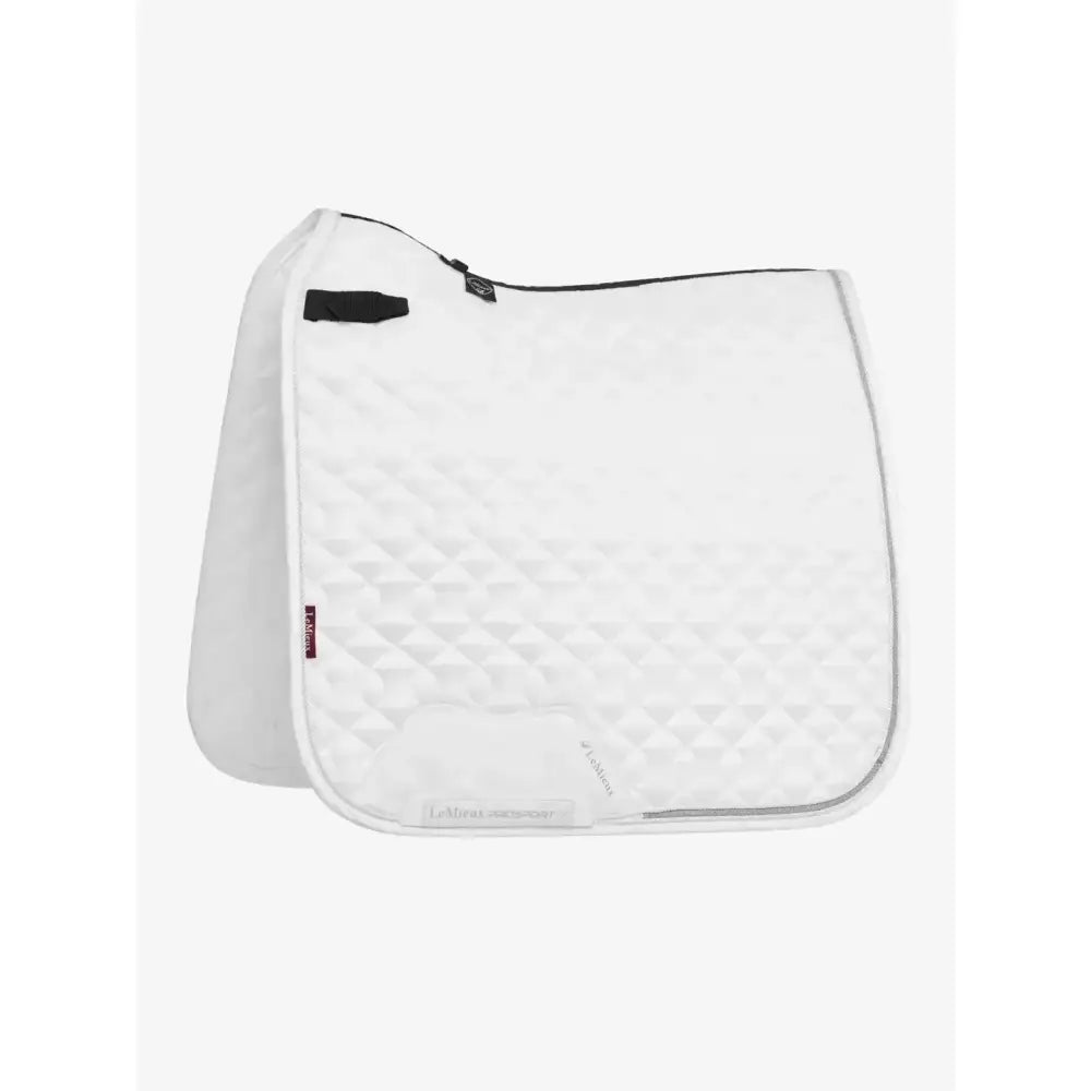Lemieux Crystal Suede Dressage Square White-Dressage Saddle Pads-Lemieux-Large-White-Horsey Shopping