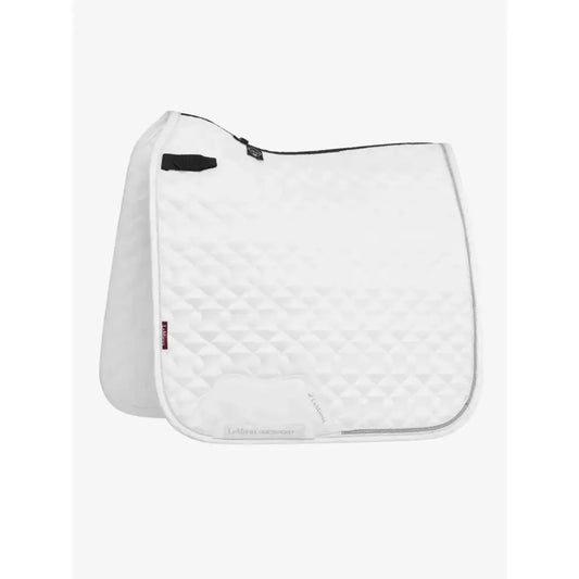 Lemieux Crystal Suede Dressage Square White-Dressage Saddle Pads-Lemieux-Large-White-Horsey Shopping