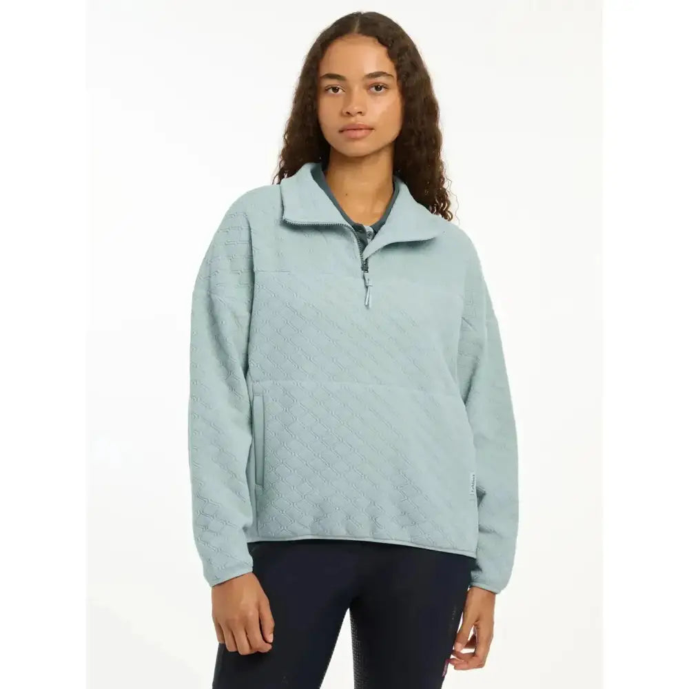 Lemieux Dana Quarter Zip Fleece Glacier-Jumpers-Lemieux-UK 6-Glacier-Horsey Shopping