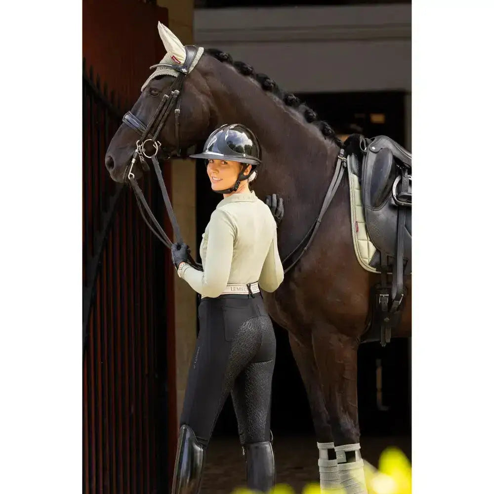 Lemieux Demi Pull On Bregging Full Seat Black-Riding Tights-Lemieux-14-Horsey Shopping