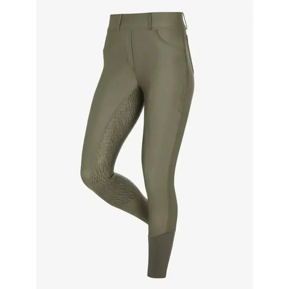 Lemieux Demi Pull On Bregging Full Seat Khaki-Riding Tights-Lemieux-4-Horsey Shopping