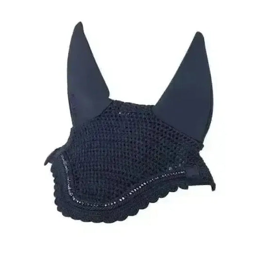 Lemieux Diamante Acoustic Fly Hood Navy-Horse Ear Bonnets-Lemieux-Navy-Medium-Horsey Shopping