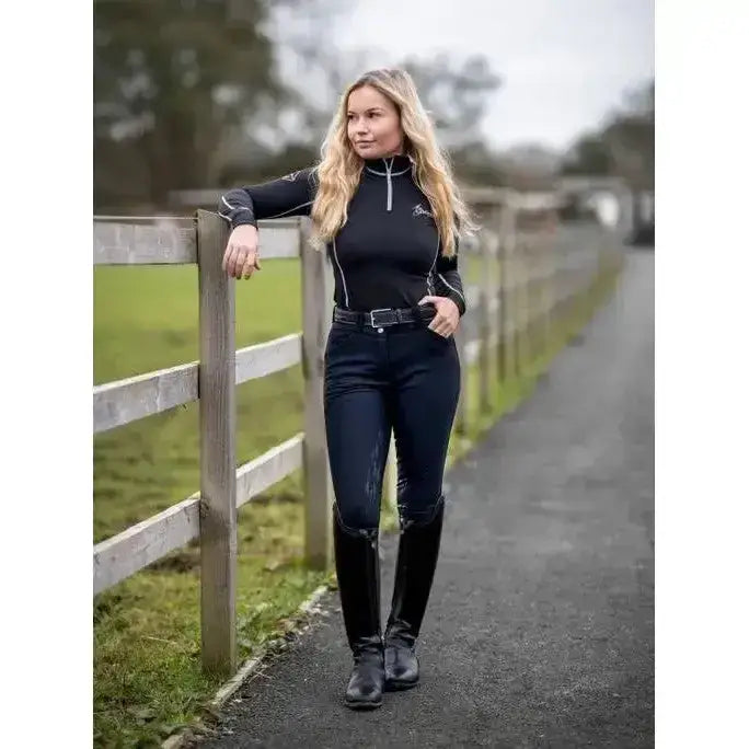 Lemieux Drytex Waterproof Breeches Black-Breeches-Lemieux-UK 14-Black-Horsey Shopping