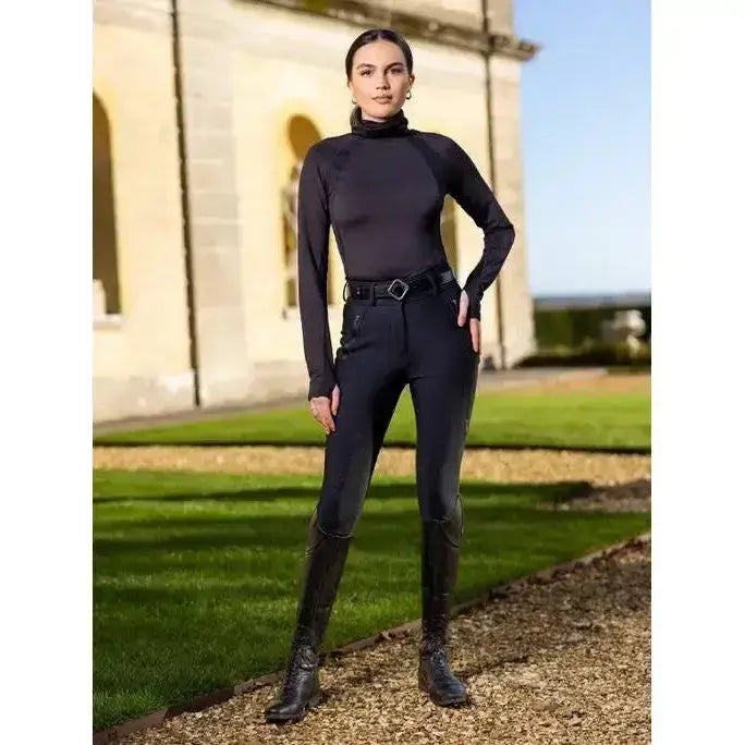 Lemieux Drytex Waterproof Breeches Full Seat Black-Waterproof Legwear-Lemieux-UK 6-Black-Horsey Shopping
