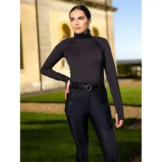 Lemieux Drytex Waterproof Breeches Full Seat Black-Waterproof Legwear-Lemieux-UK 6-Black-Horsey Shopping