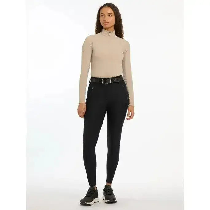 Lemieux Drytex Waterproof Breeches Knee Grip Black-Waterproof Legwear-Lemieux-UK 6-Black-Horsey Shopping