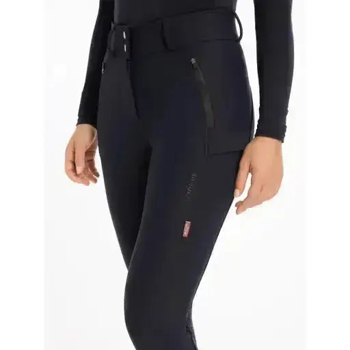 Lemieux Drytex Waterproof Breeches Knee Grip Navy-Waterproof Legwear-Lemieux-UK 6-Navy-Horsey Shopping