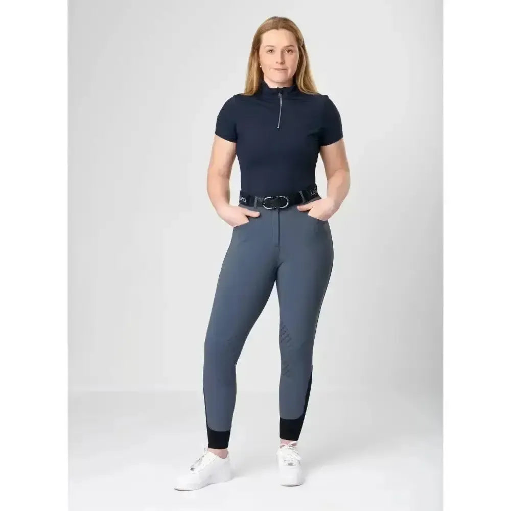 Lemieux Dynamique Knee Grip Breeches Ice Grey-Breeches-Lemieux-Ice Grey-16-Horsey Shopping