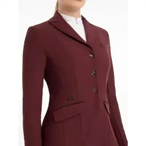 Lemieux Dynamiqué Show Jacket Burgundy-Show Jackets-Lemieux-UK 6-Burgundy-Horsey Shopping