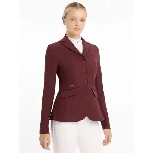 Lemieux Dynamiqué Show Jacket Burgundy-Show Jackets-Lemieux-UK 6-Burgundy-Horsey Shopping