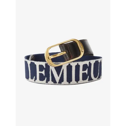 Lemieux Eddie Elasticated Belt Navy/Stone-Belts-Lemieux-Medium-Navy/Stone-Horsey Shopping