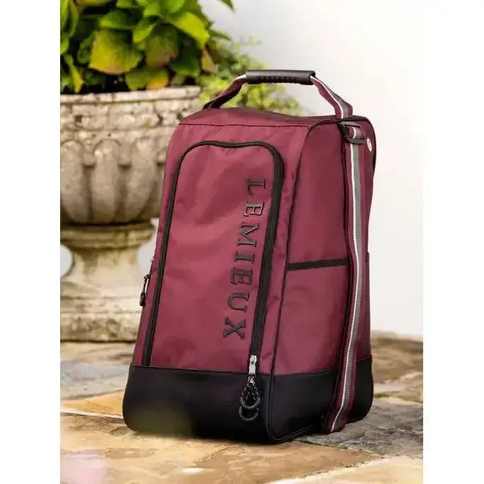 Lemieux Elite Wellington Boot Bag Burgundy-Boot Bags-Lemieux-One Size-Burgundy-Horsey Shopping
