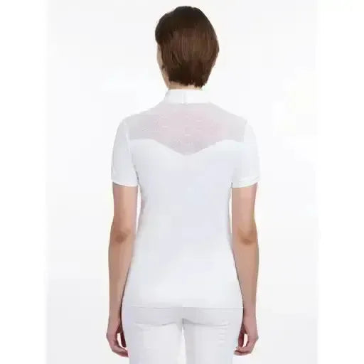 Lemieux Emily Short Sleeve Show Shirt White-Show Shirts-Lemieux-White-UK 6-Horsey Shopping