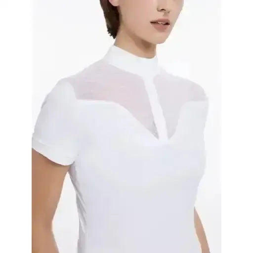 Lemieux Emily Short Sleeve Show Shirt White-Show Shirts-Lemieux-White-UK 6-Horsey Shopping