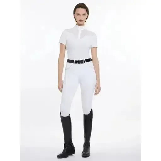 Lemieux Emily Short Sleeve Show Shirt White-Show Shirts-Lemieux-White-UK 6-Horsey Shopping