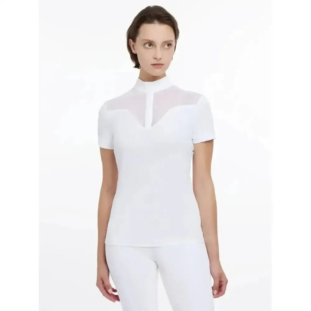 Lemieux Emily Short Sleeve Show Shirt White-Show Shirts-Lemieux-White-UK 6-Horsey Shopping