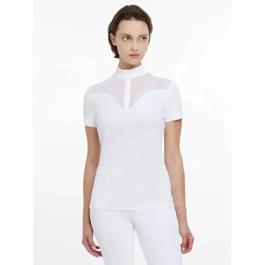 Lemieux Emily Short Sleeve Show Shirt White-Show Shirts-Lemieux-White-UK 6-Horsey Shopping